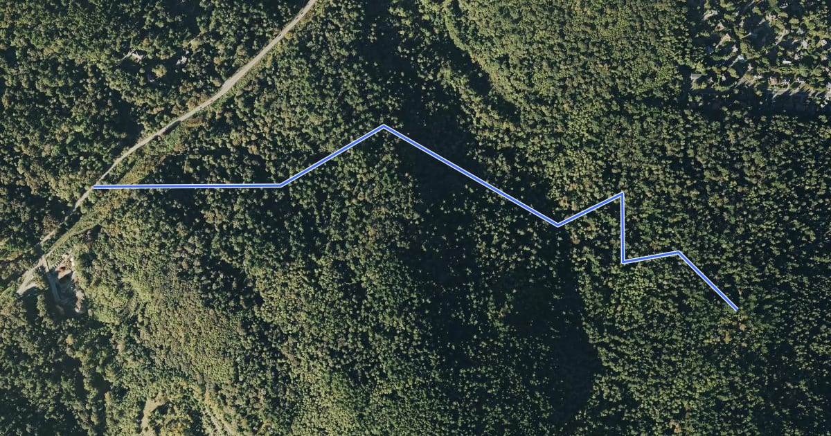 Маршрут West Access Trail на спутниковом снимке