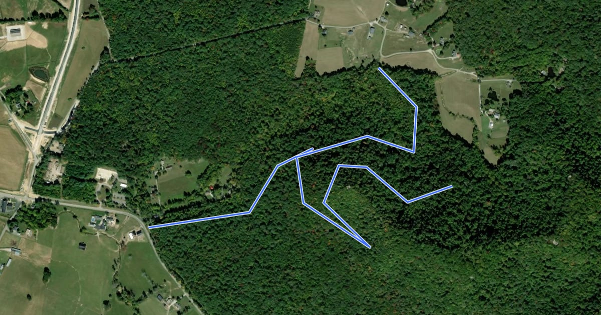 Маршрут West Barton Trail на спутниковом снимке