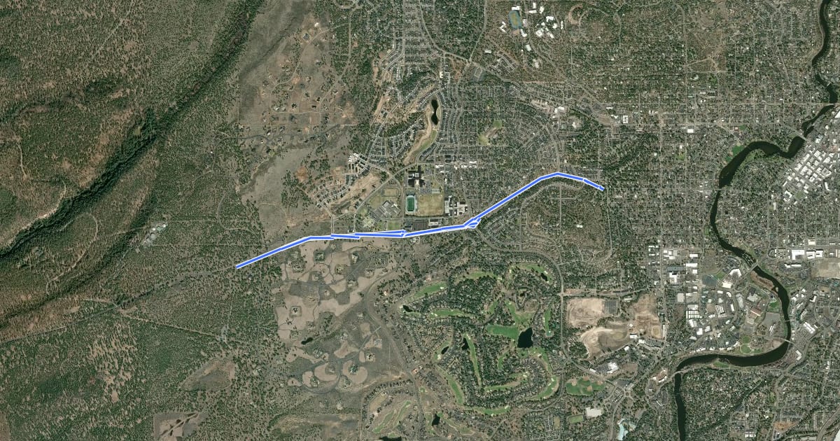 Маршрут West Bend Trail на спутниковом снимке