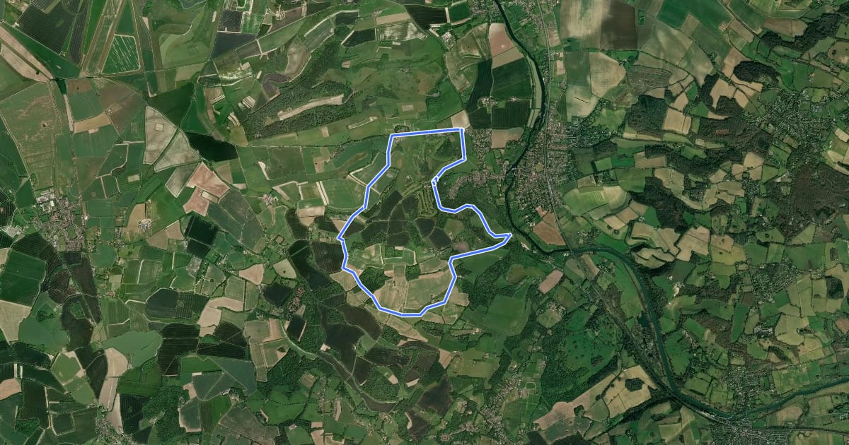 Маршрут West Berkshire Countryside Walk, Goring Gap на спутниковом снимке