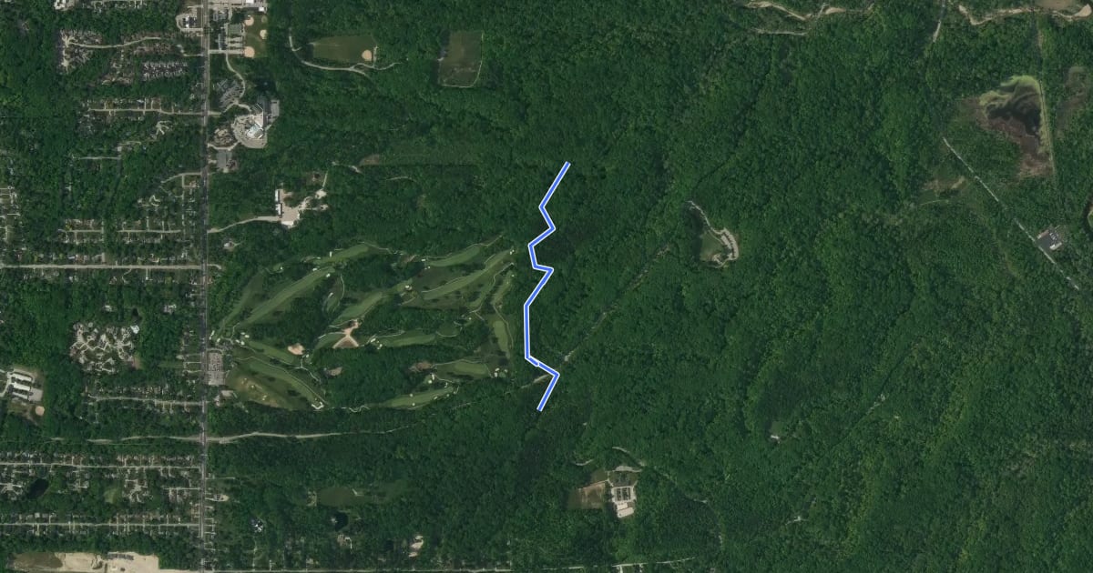 Маршрут West Bridle Path на спутниковом снимке