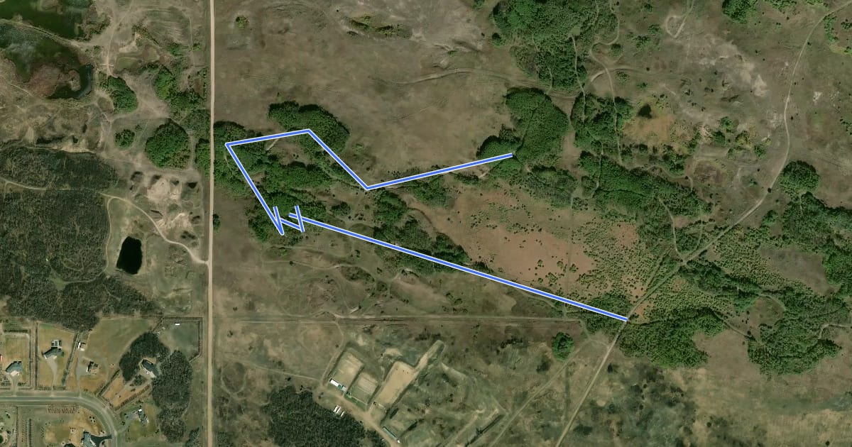 Маршрут West Butte Trail на спутниковом снимке