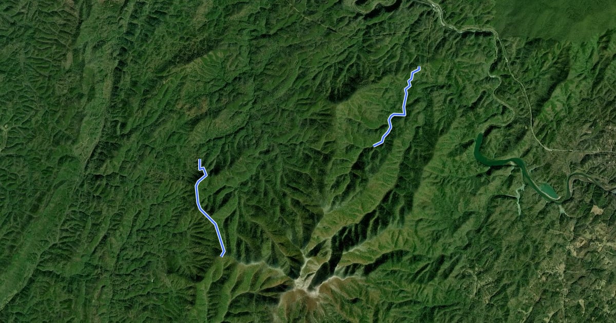 Маршрут West Fork на спутниковом снимке