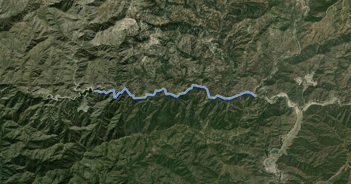 Маршрут West Fork National Scenic Bikeway на спутниковом снимке