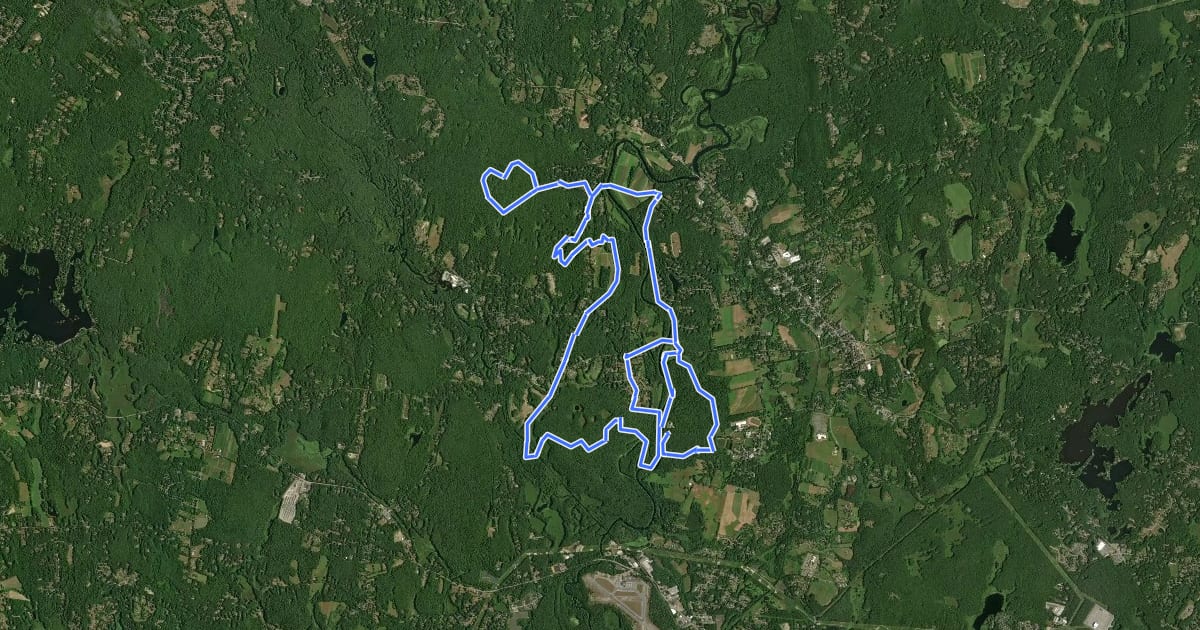 Маршрут West Groton Tour на спутниковом снимке