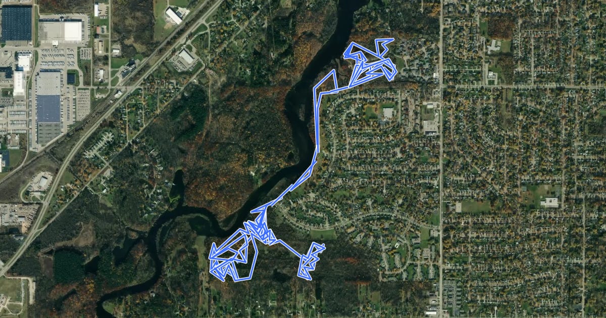 Маршрут West Lansing Trail на спутниковом снимке