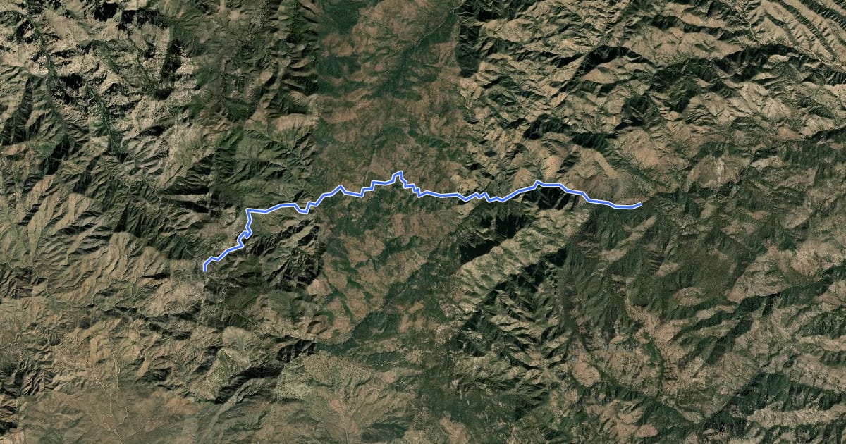Маршрут West Pinto Creek Trail на спутниковом снимке
