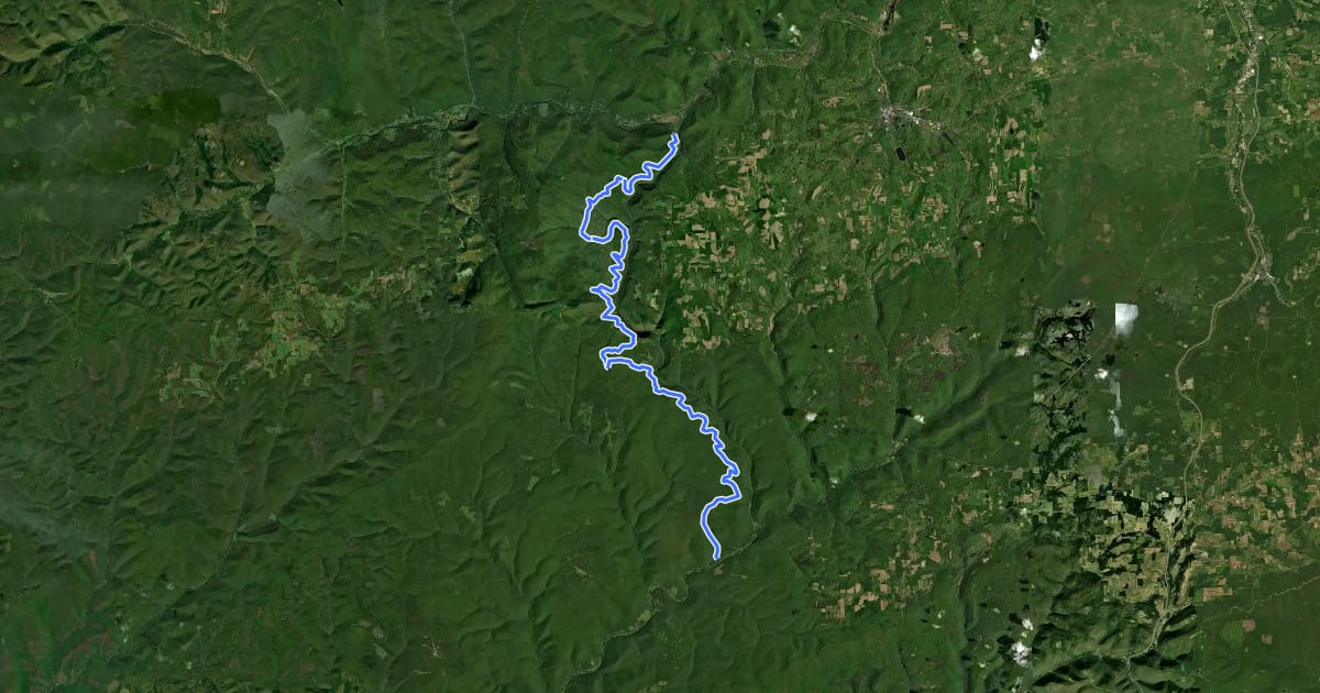 Маршрут West Rim Trail на спутниковом снимке