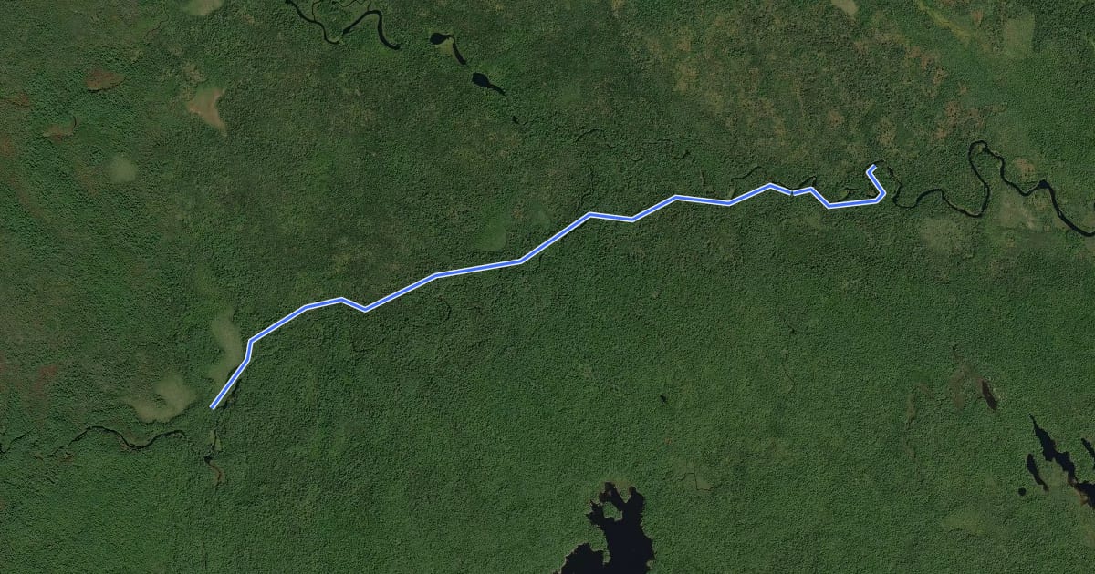 Маршрут West River Trail на спутниковом снимке