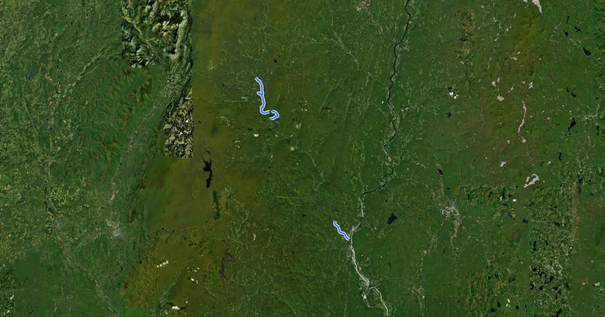 Маршрут West River Trail на спутниковом снимке
