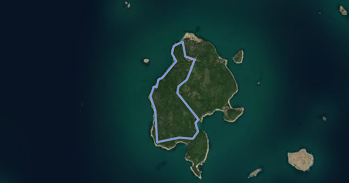 Маршрут West Shore Loop Trail на спутниковом снимке