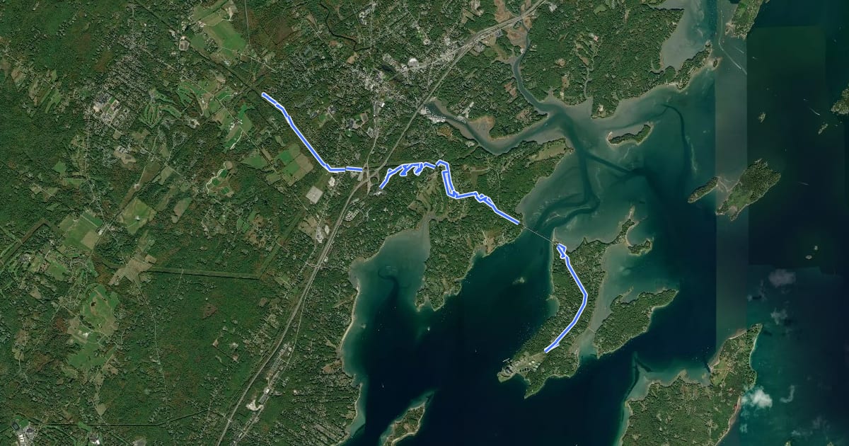 Маршрут West Side Trail на спутниковом снимке