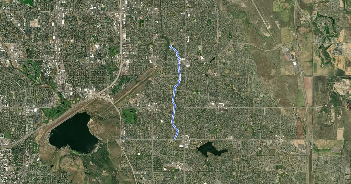 Маршрут West Tollgate Creek Trail на спутниковом снимке