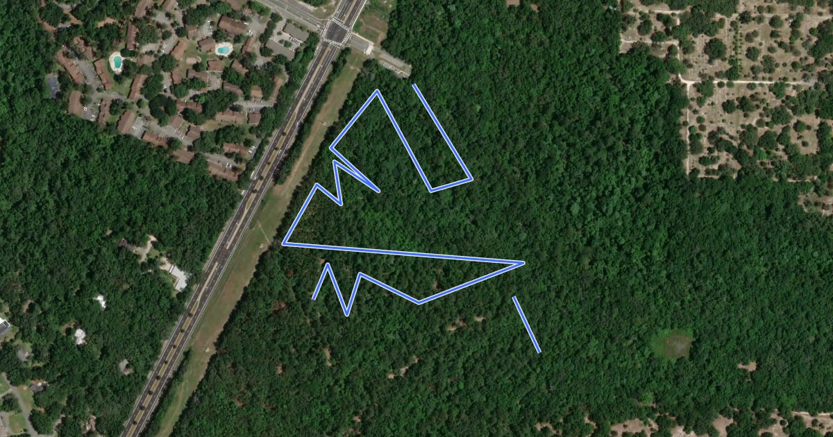 Маршрут West Trail на спутниковом снимке