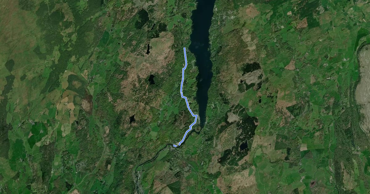 Маршрут West Windermere Way (Horse Route) на спутниковом снимке