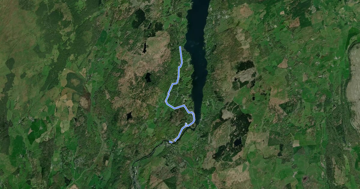 Маршрут West Windermere Way (Walking Route) на спутниковом снимке