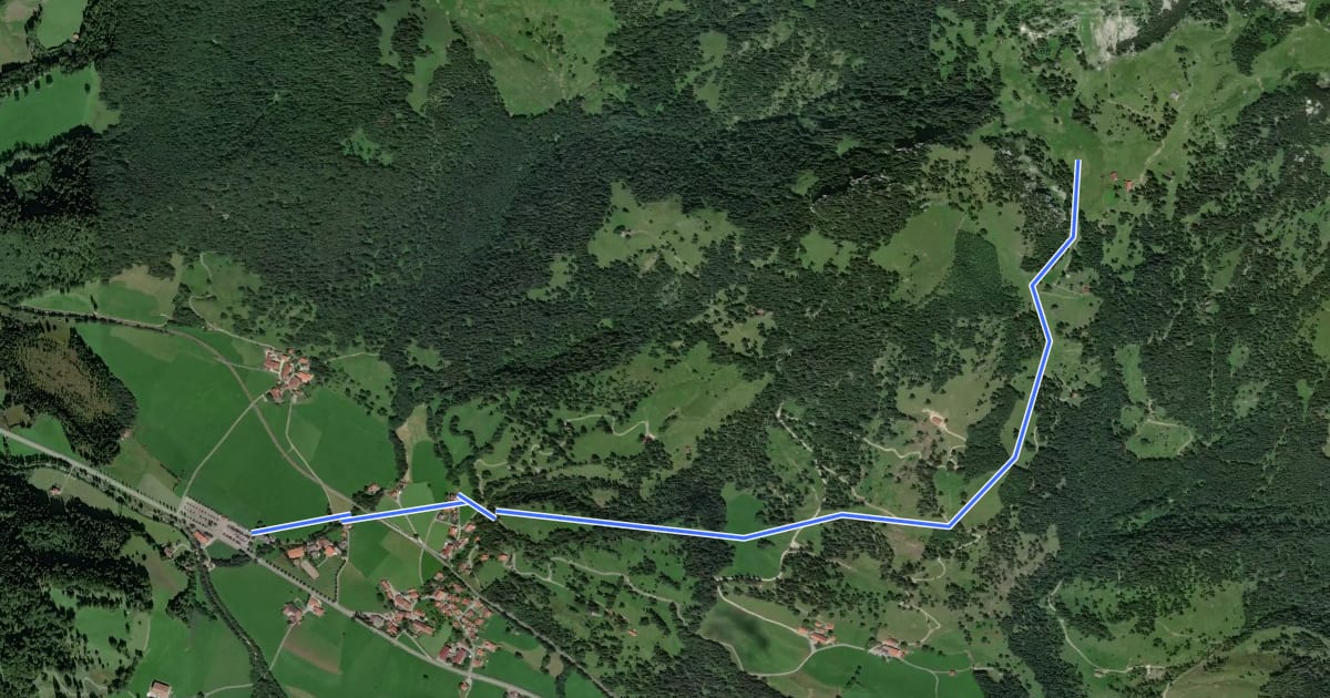 Маршрут Westabfahrt на спутниковом снимке