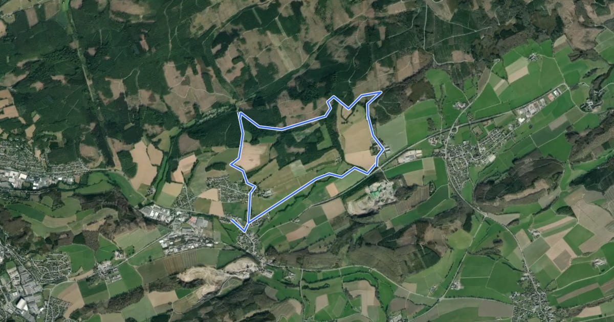 Маршрут Westenfeld Rundweg W3 на спутниковом снимке