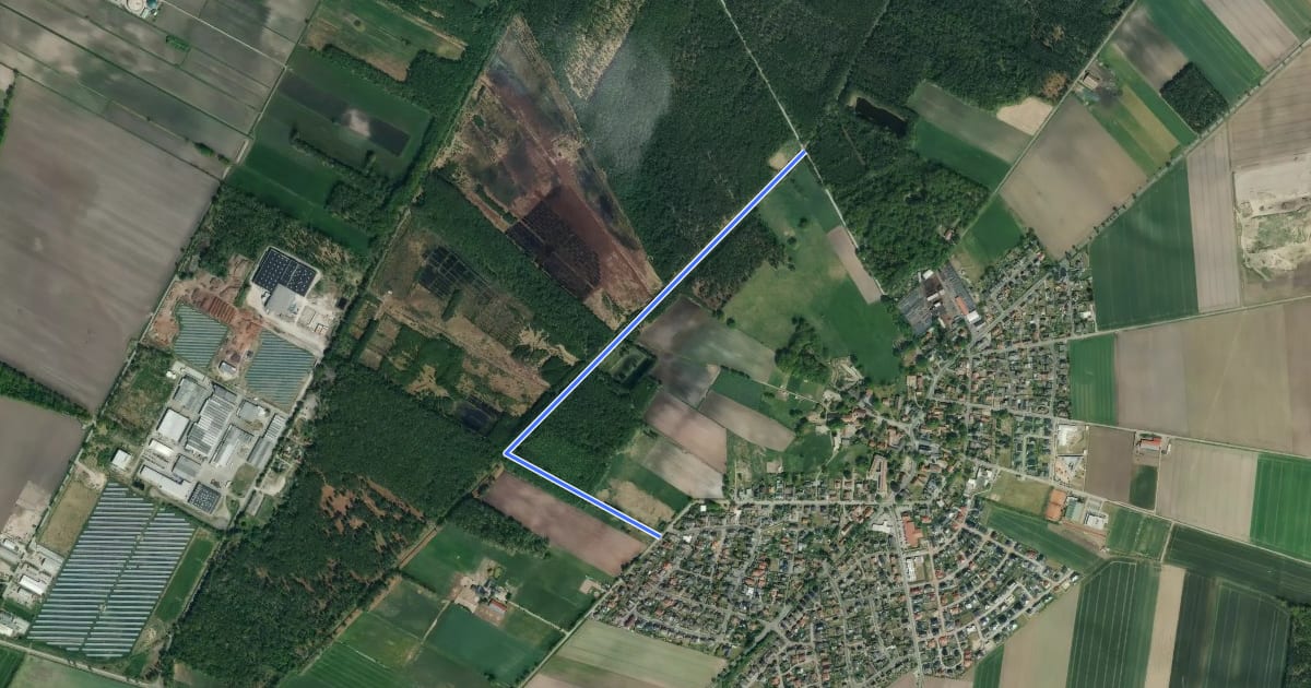 Маршрут Westerbeck Triftweg (07) - Westerbeck 80-Morgen-Weg (08) на спутниковом снимке