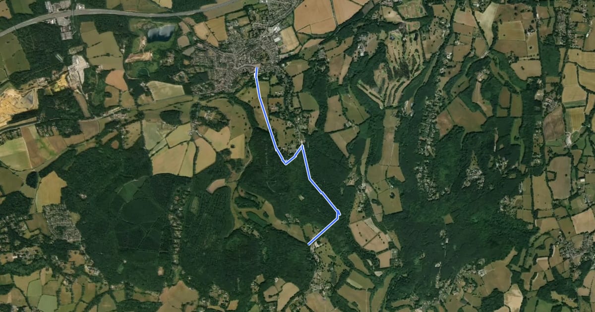 Маршрут Westerham to Chartwell Trail, Chartwell на спутниковом снимке
