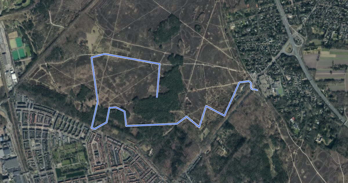 Маршрут Westerheideroute на спутниковом снимке