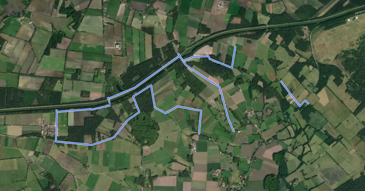 Маршрут Westerkappeln Rundweg A2 на спутниковом снимке