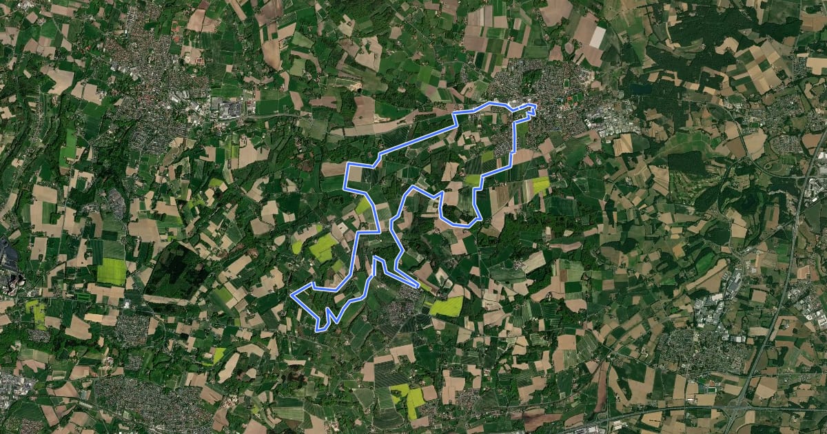 Маршрут Westerkappeln Rundweg A4 на спутниковом снимке