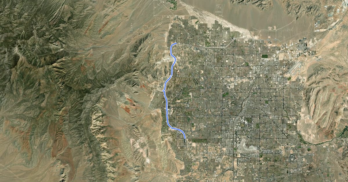 Маршрут Western Beltway Trail на спутниковом снимке
