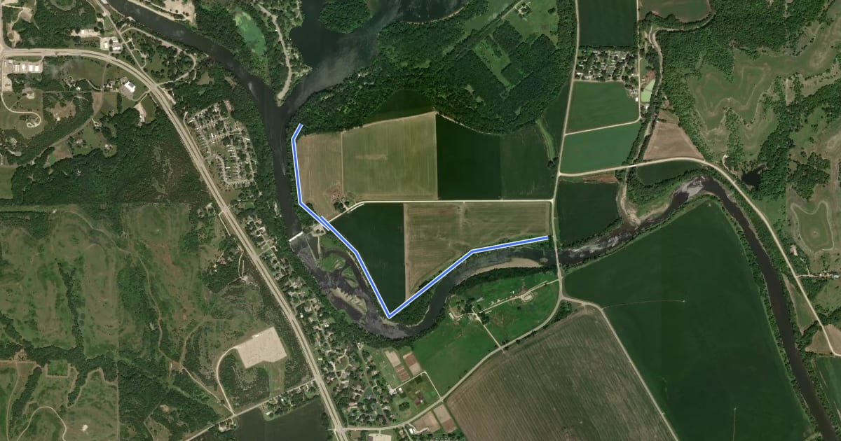 Маршрут Western Heritage Trail на спутниковом снимке