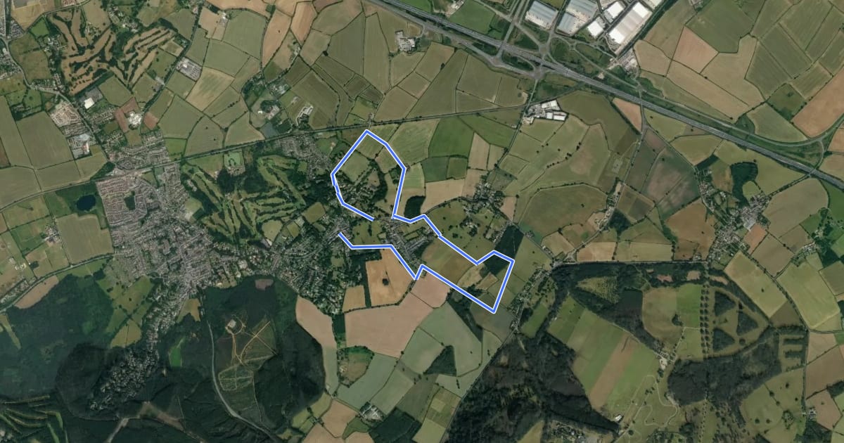 Маршрут Western Historic Parkland Walk на спутниковом снимке