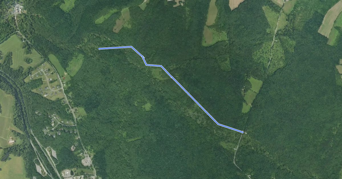 Маршрут Western Piedmont Trail на спутниковом снимке