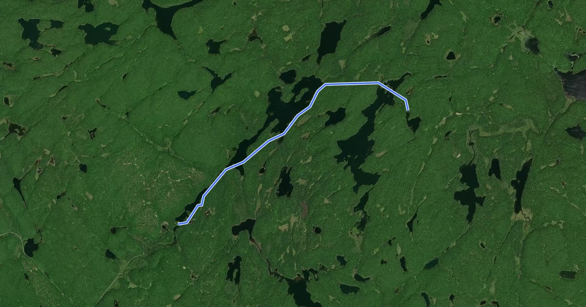 Маршрут Western Uplands Backpacking Trail (Rain Lake) на спутниковом снимке