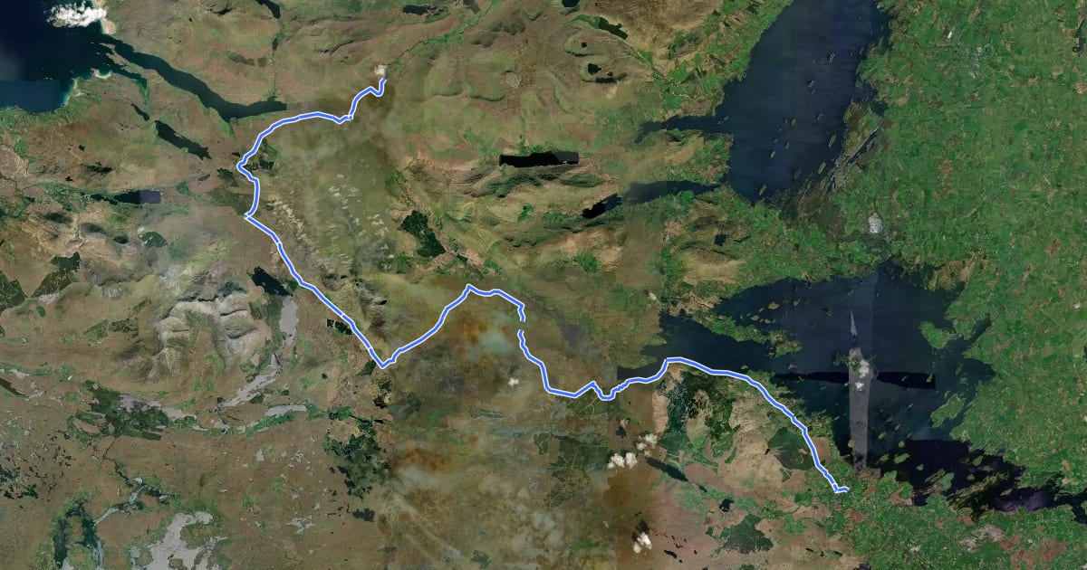 Маршрут Western Way - Galway на спутниковом снимке