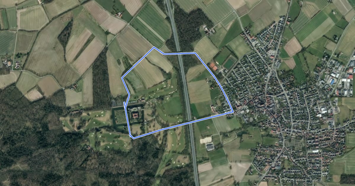 Маршрут Westerwinkel Rundweg A8 на спутниковом снимке