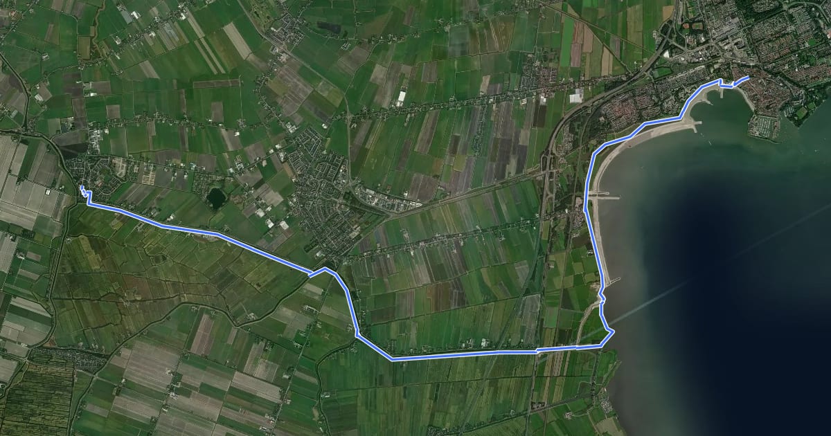 Маршрут Westfriese Omringdijk - 1 на спутниковом снимке