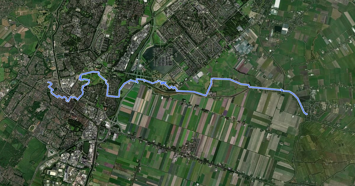 Маршрут Westfriese Omringdijk - 2 на спутниковом снимке