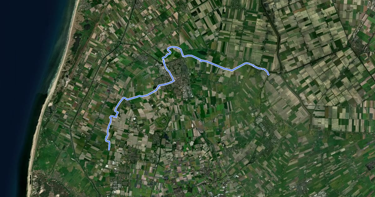 Маршрут Westfriese Omringdijk - 4 на спутниковом снимке