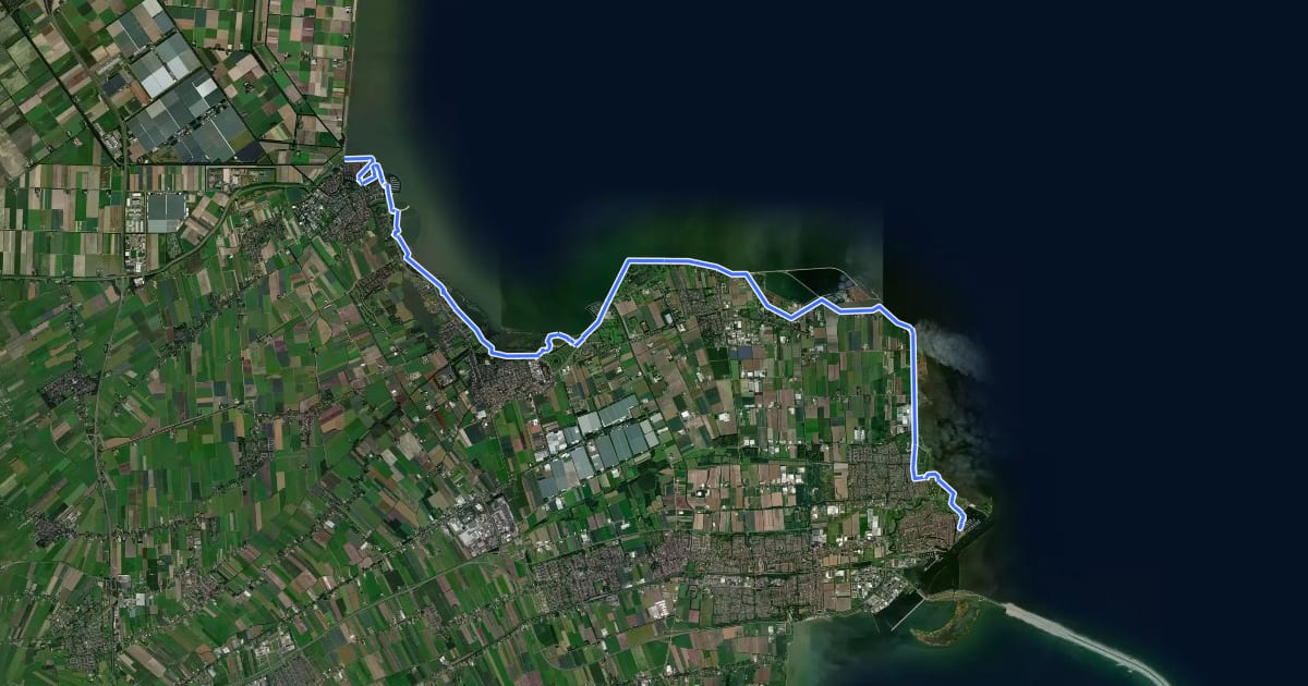 Маршрут Westfriese Omringdijk - 6 на спутниковом снимке