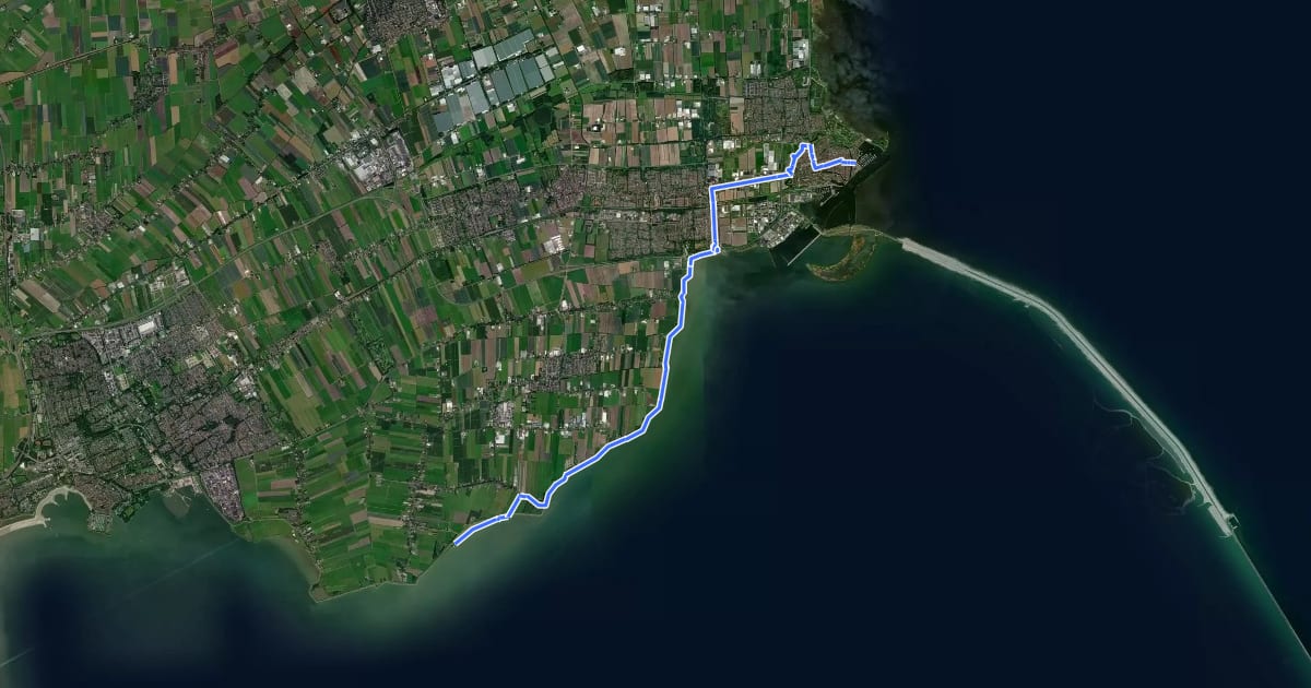 Маршрут Westfriese Omringdijk - 7 на спутниковом снимке