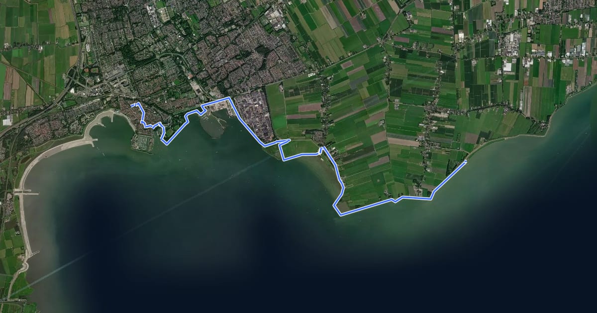Маршрут Westfriese Omringdijk - 8 на спутниковом снимке