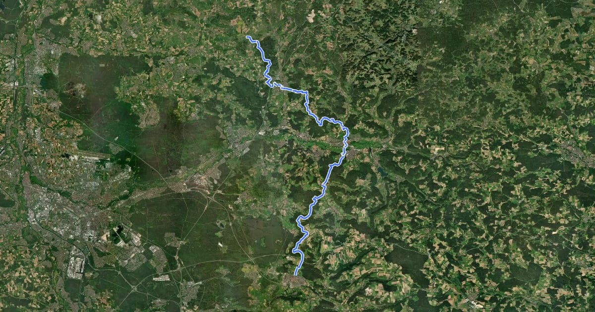 Маршрут Westlicher Albrandweg Lillinghof - Altdorf bei Nürnberg (Teil 3) на спутниковом снимке