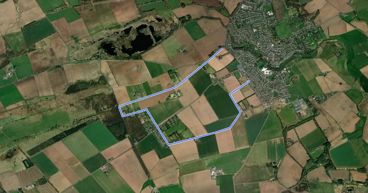 Маршрут Westmuir Loop на спутниковом снимке