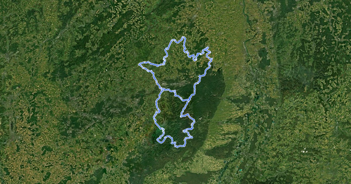 Маршрут Westpfalz-Wanderweg Schwarzes W (Großer Westpfalz-Wanderweg) на спутниковом снимке