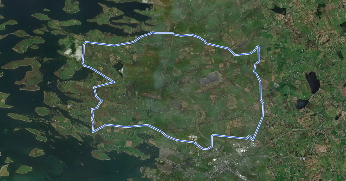 Маршрут Westport Cycle Hub - Loop 1 на спутниковом снимке