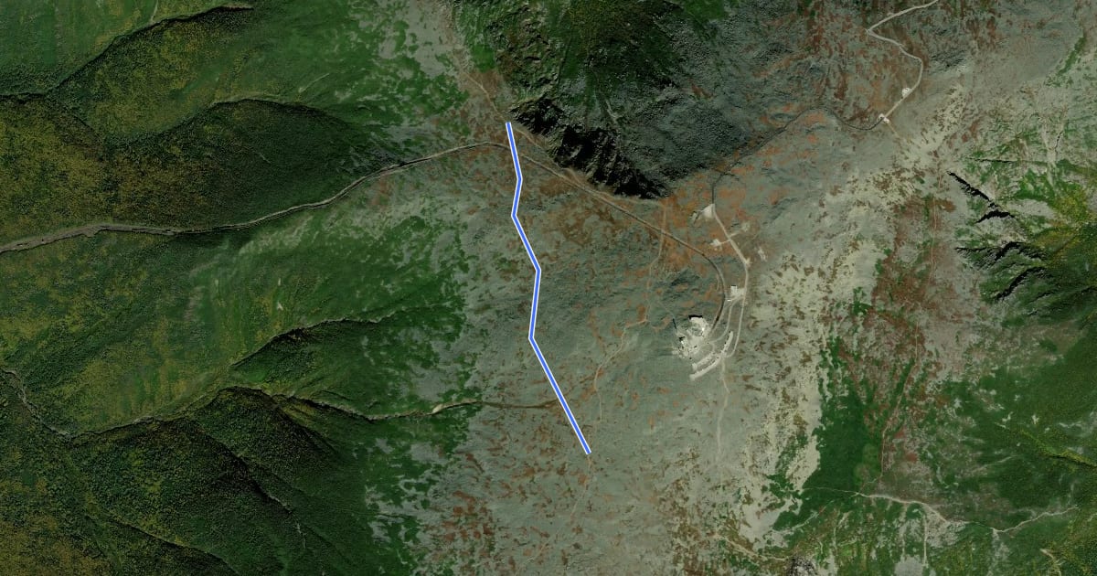 Маршрут Westside Trail на спутниковом снимке