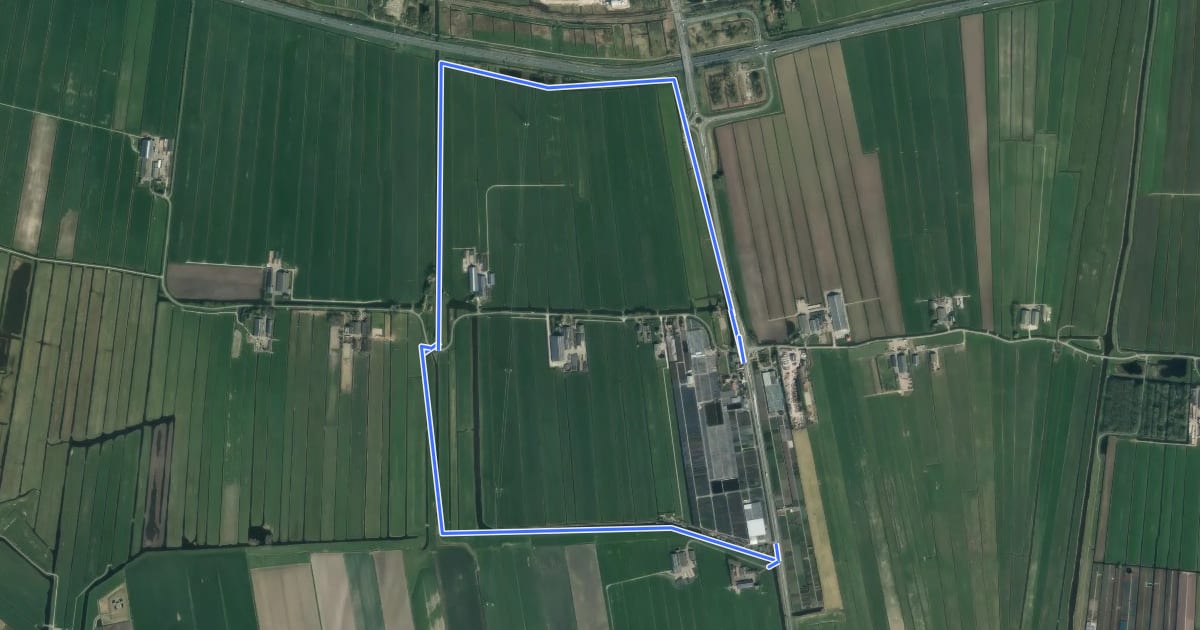 Маршрут Westvaartroute на спутниковом снимке
