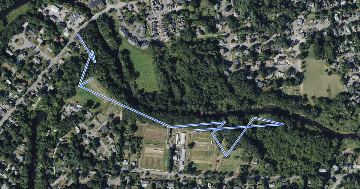 Маршрут Westvale-Harrington Park Yellow Trail на спутниковом снимке