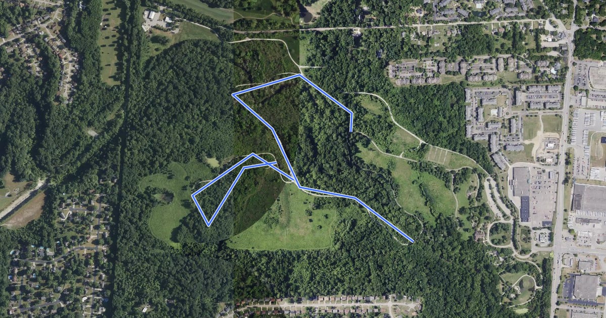 Маршрут Wetland Loop Trail на спутниковом снимке