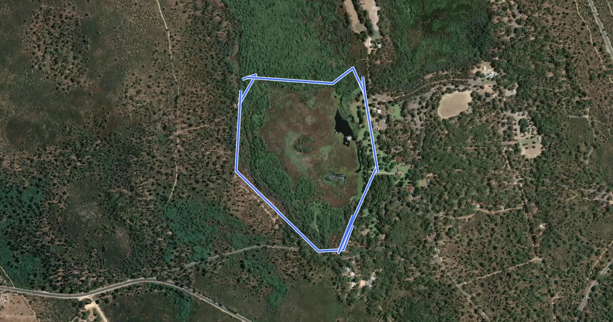 Маршрут Wetlands Trail на спутниковом снимке