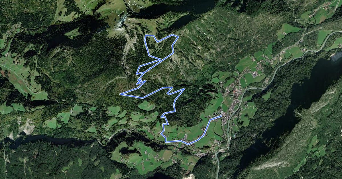 Маршрут Wetterkreuztrail на спутниковом снимке